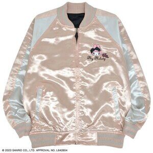 NEW Sanrio My Melody Sweet Lolita Pink Silver Bomber Jacket